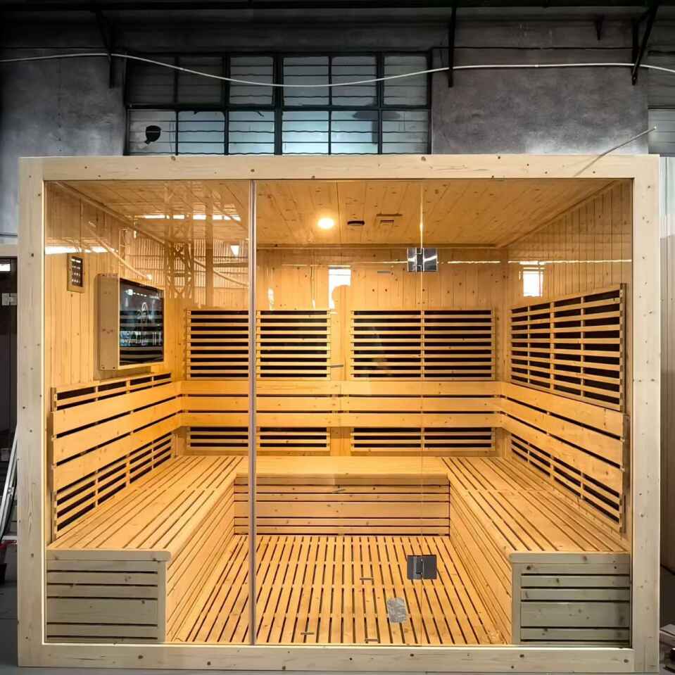 5-10 Kişilik Sauna Ahşap Far-Infrared Sauna Odası, LCD TV 5-10 Kişilik Sauna Ahşap Far-Infrared Sauna Odası, LCD TV